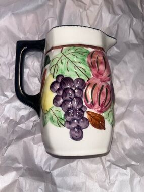 Vintage 1940s Blue Ridge Southern Potteries sculptured fruit pitcher